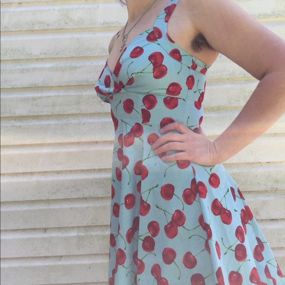 SOLD Pinup Style Cherry Dress - Picture 5 of 7
